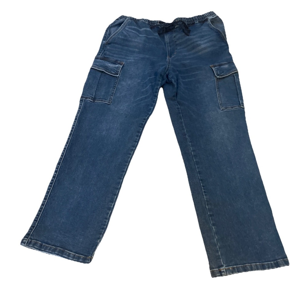 Arizona Jean Co Denim Jeans Loose Fit‎ Flex Men's 34x32 Blue Cargo Pockets
